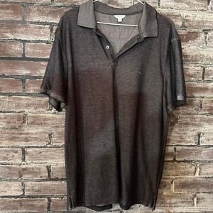 Calvin Klein Polo Shirt Men's XL Gray Short Sleeve